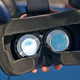 The eye-tracking in the Vive Pro Eye allows you to control and navigate menus by looking at virtual buttons. Foveated rendering allows the headset to use less graphics power generating images outside of your cone of vision.